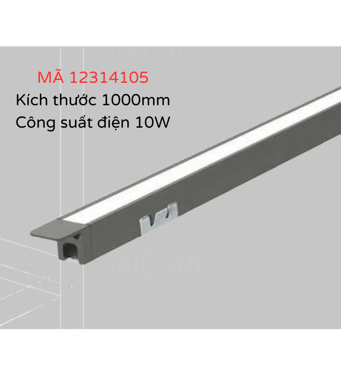 THANH ĐÈN TÍCH HỢP SIÊU HẸP 8-10MM (4000K ĐEN MỜ) - 1000mm - 10W