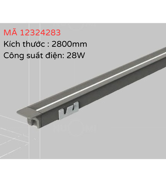 THANH ĐÈN KHẢM NGHIÊN 10-10MM (4000K XÁM) - 2800mm - 28W