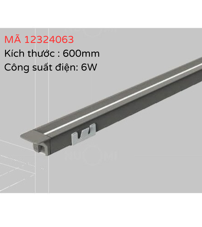 THANH ĐÈN KHẢM NGHIÊN 10-10MM (4000K XÁM) - 600mm - 6W