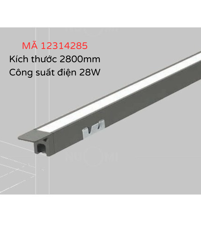 THANH ĐÈN TÍCH HỢP SIÊU HẸP 8-10MM (4000K ĐEN MỜ) - 2800mm - 28W