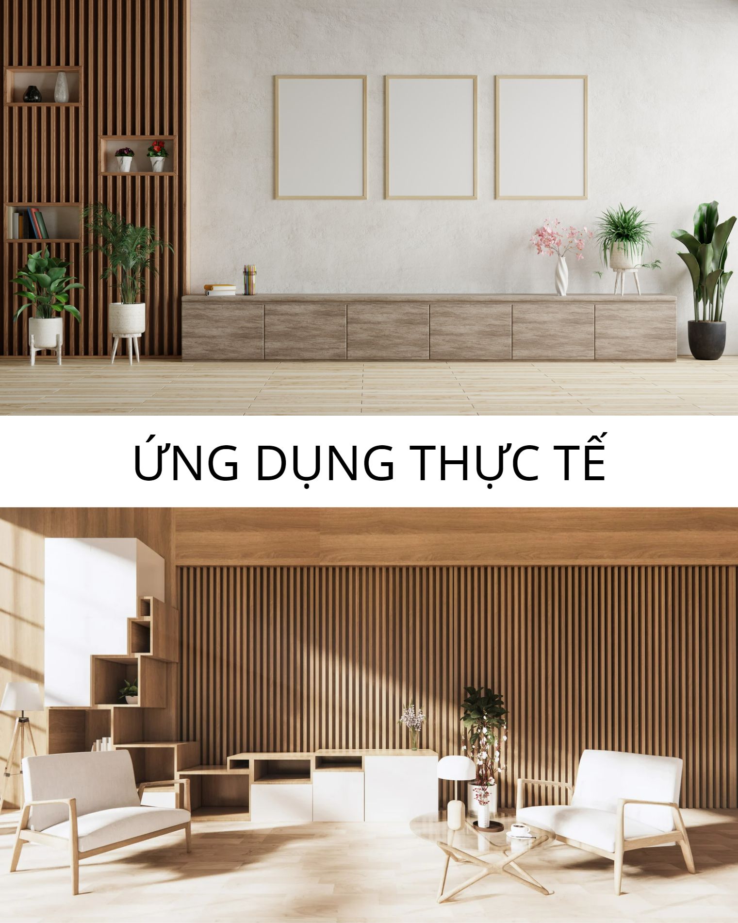 TẤM ỐP LAM SÓNG GỖ TRANG TRÍ PHỦ PVC GS03