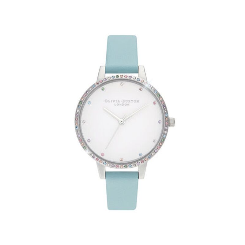 ĐỒNG HỒ OLIVIA BURTON RAINBOW BEZEL TURQUOISE & SILVER