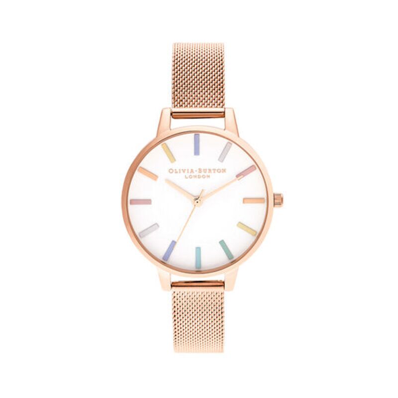 ĐỒNG HỒ OLIVIA BURTON RAINBOW ROSE GOLD MESH