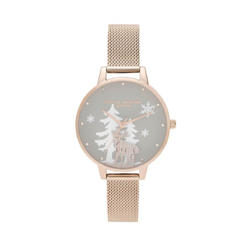 ĐỒNG HỒ WINTER WONDERLAND PALE ROSE GOLD MESH