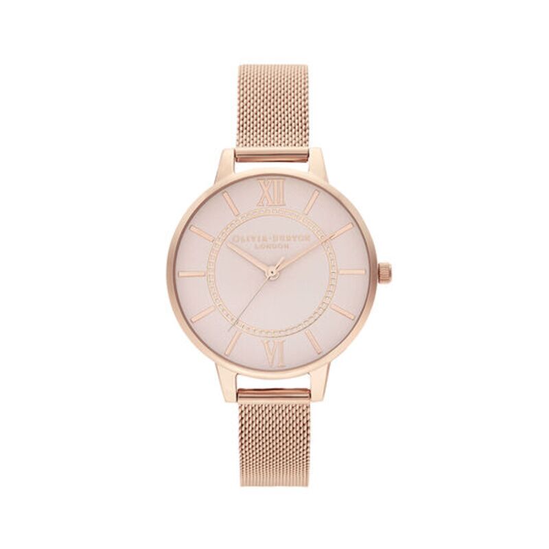 ĐỒNG HỒ OLIVIA BURTON WONDERLAND GREY DIAL PALE ROSE GOLD MESH