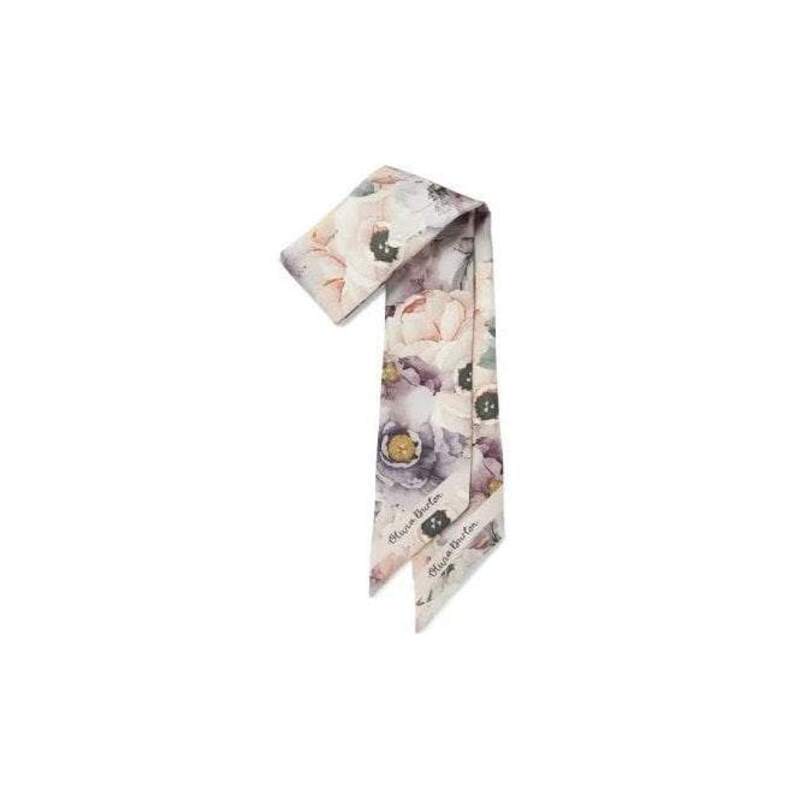 KHĂN WATERCOLOUR FLORALS SKINNY SCARF