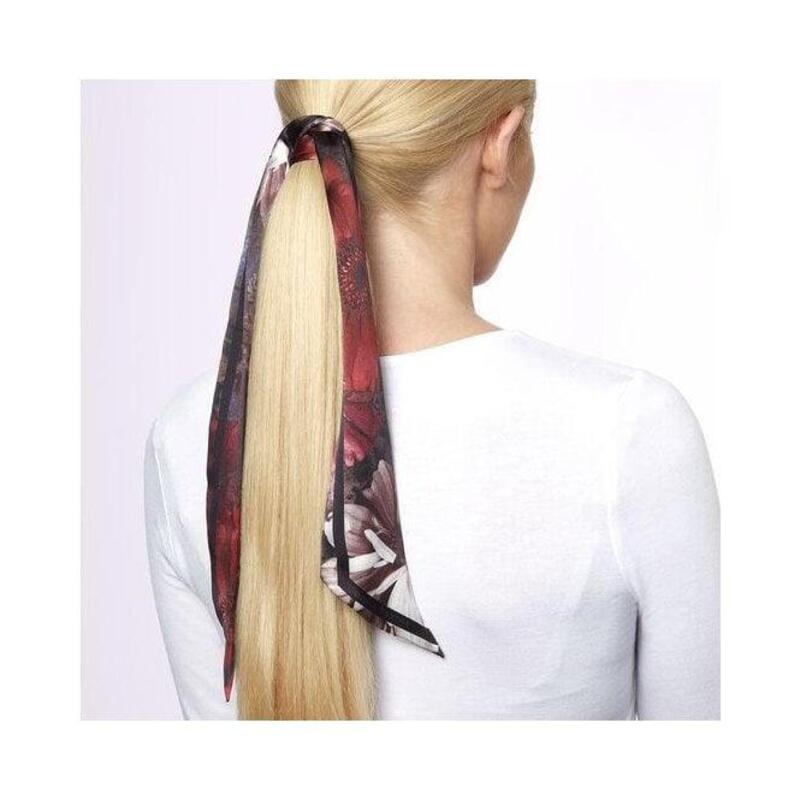 KHĂN SIGNATURE FLORAL SKINNY SILK SCARF