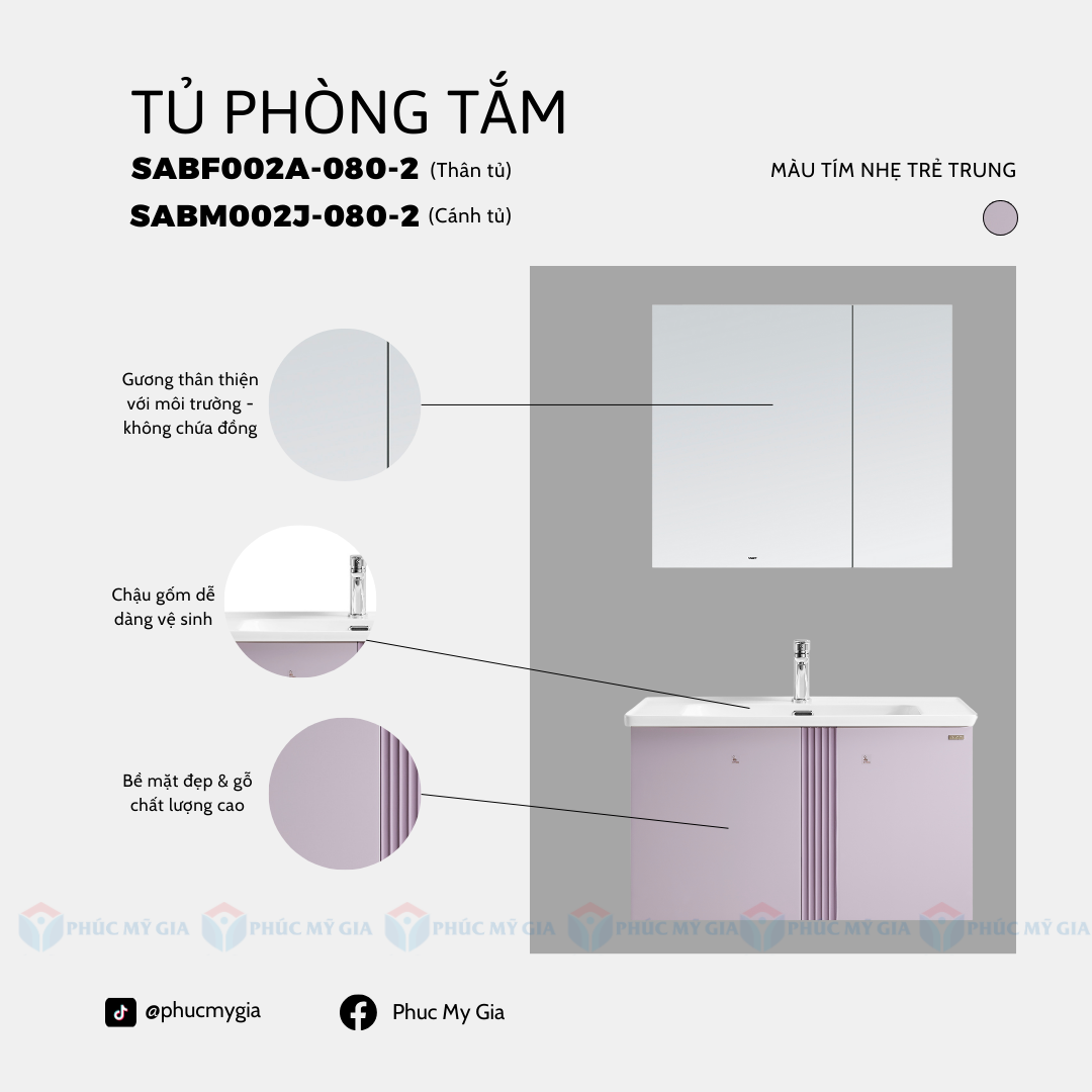 TỦ PHÒNG TẮM HIỆN ĐẠI SABM002J-080-2