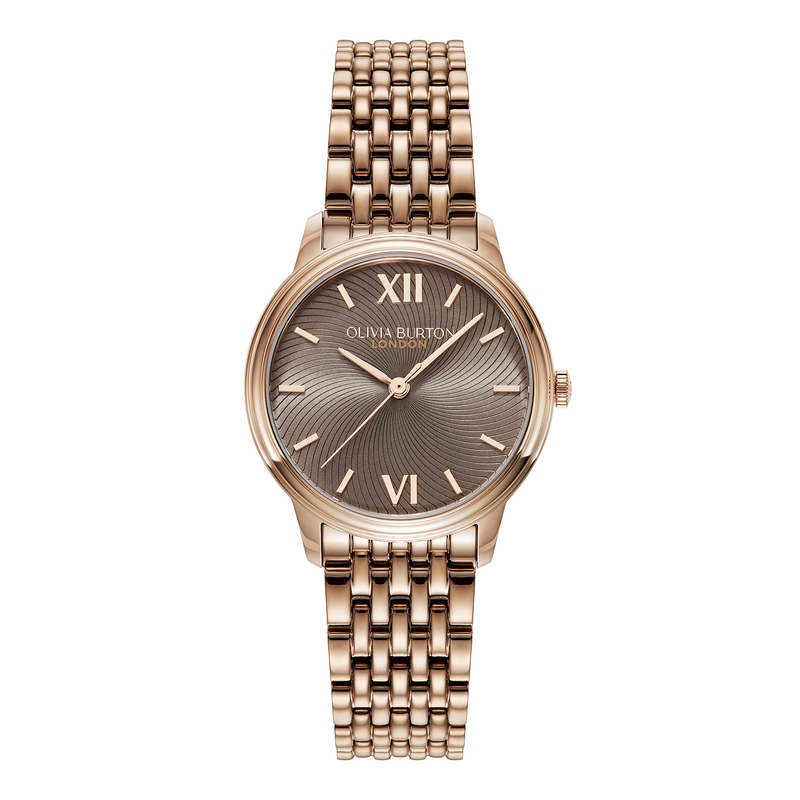 32mm Classic Swirl Mushroom & Rose Gold Bracelet Watch 