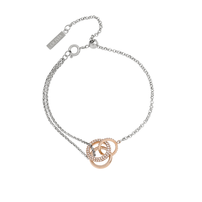 Vòng Tay Entwine Silver & Rose Gold Bracelet