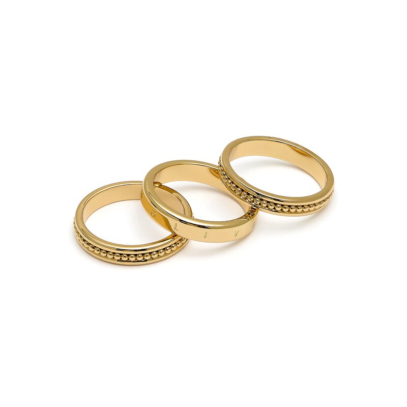 Ever Stacked Gold Rings S