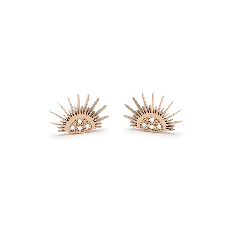 Celestial Sun Rose Gold  Stud Earrings