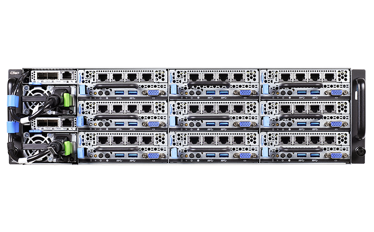 Quanta QCT QuantaMicro X10E-9N 9 Node (9x E3-1240V6 4Core| 576GB RAM)