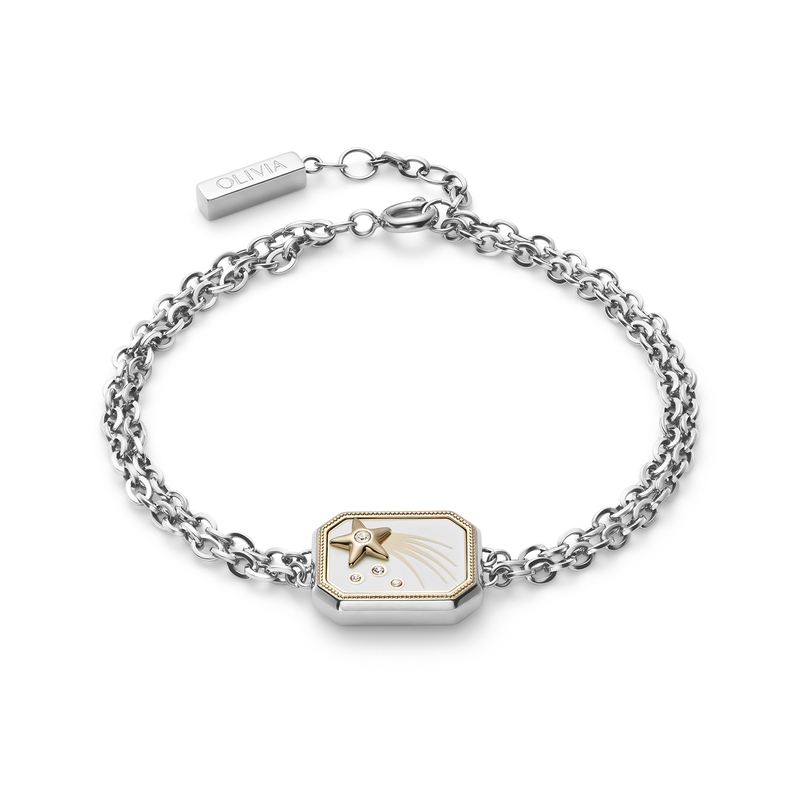 Shooting Star Ivory & Silver Tone Bracelet