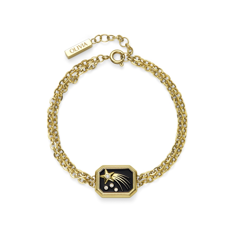 Shooting Star Onyx & Gold Plated Bracelet