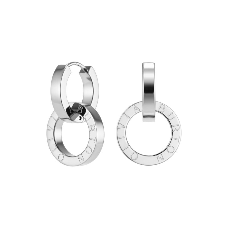 Honeycomb Toggle Silver Tone Hoop Earrings