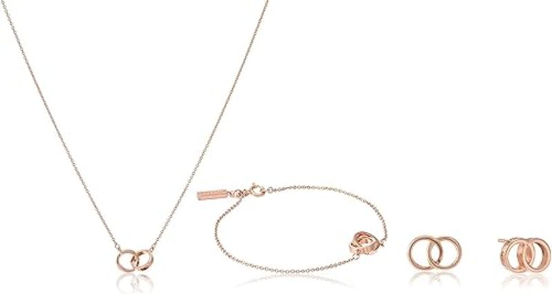 Classics Earrings, Necklace and Bracelet Set, Rose