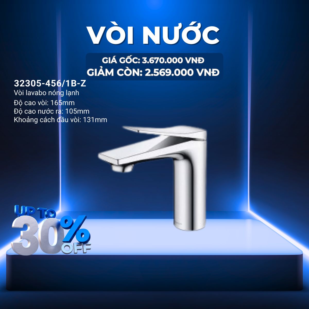 VÒI LAVABO NÓNG LẠNH - 32305-456/1B-Z