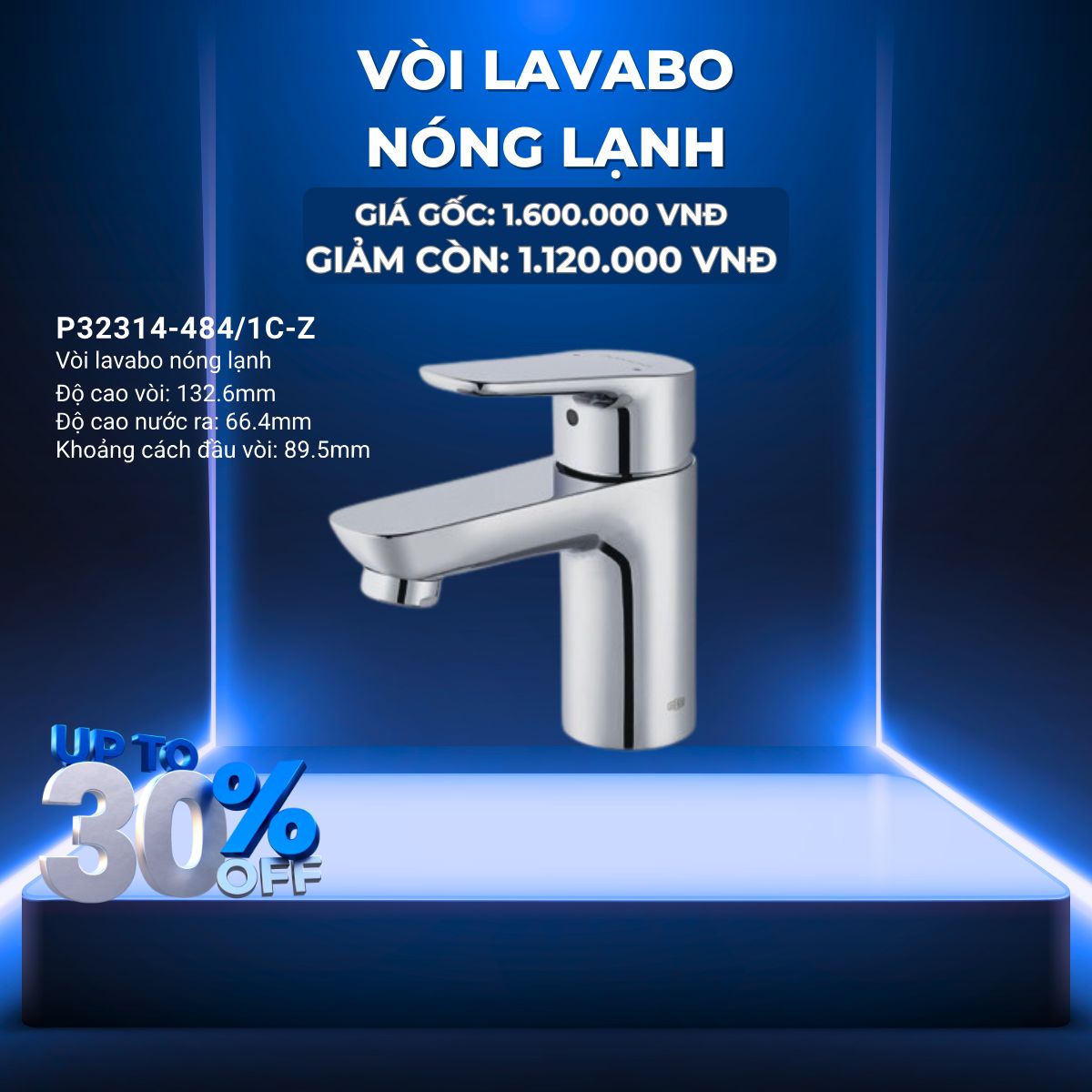 VÒI LAVABO NÓNG LẠNH - P32314-484/1C-Z