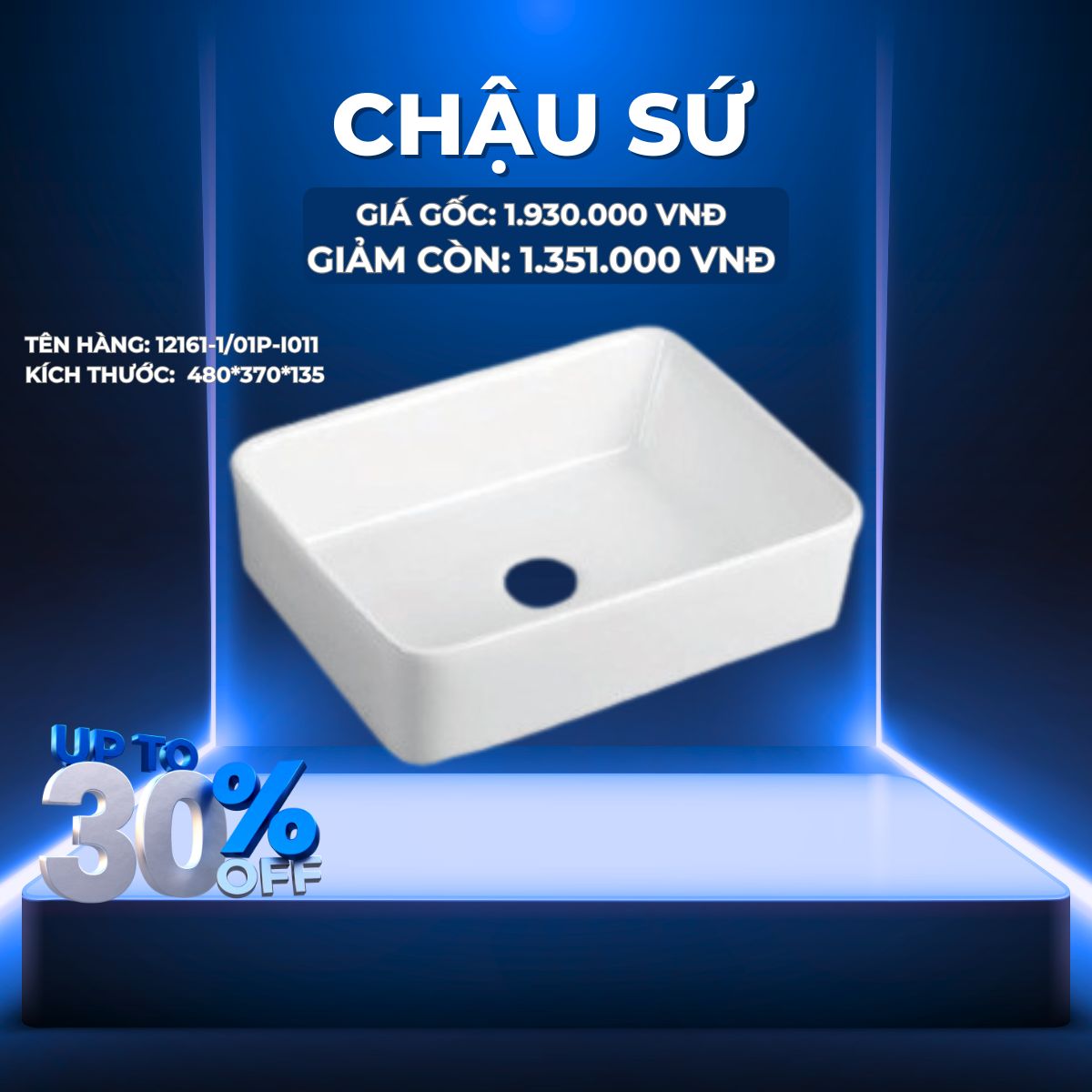 CHẬU RỬA ĐẶT BÀN JOMOO 12161-1/01P-I011