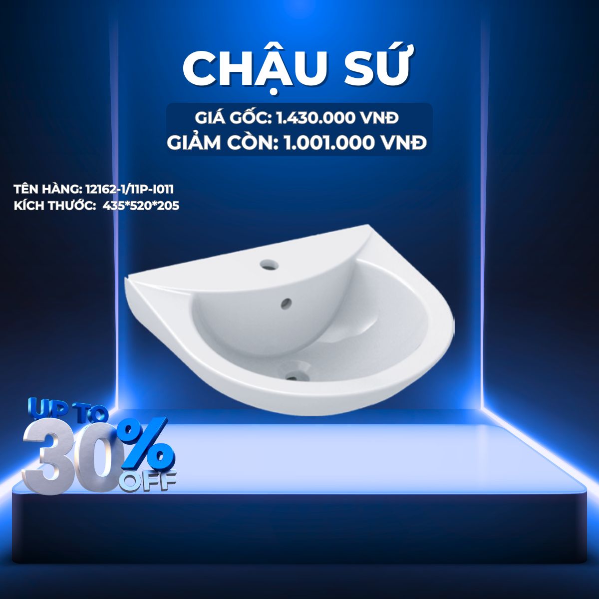 CHẬU RỬA TREO TƯỜNG JOMOO 12162-1/11P-I011