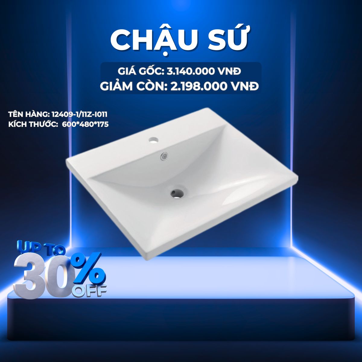 CHẬU RỬA DƯƠNG VÀNH JOMOO 12409-1/11Z-I011