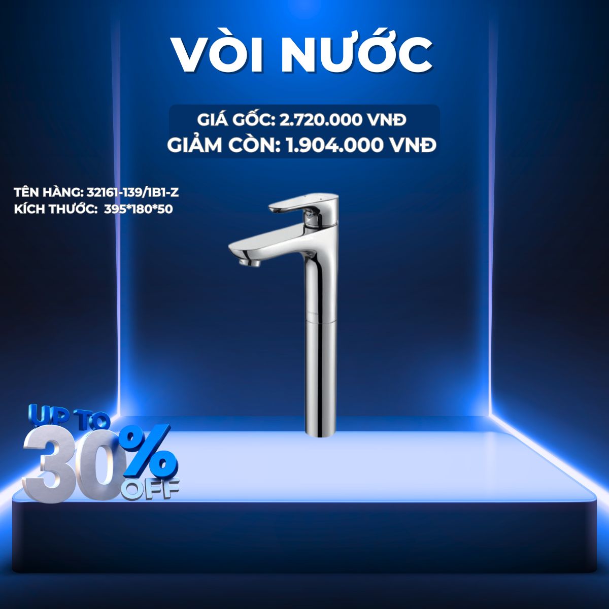 VÒI LAVABO NÓNG LẠNH JOMOO 32161-139/1B1-Z