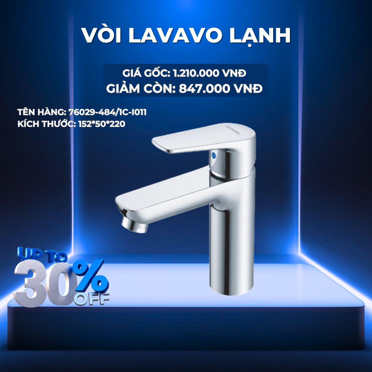 VÒI LAVABO LẠNH JOMOO 76029-484/1C-I011