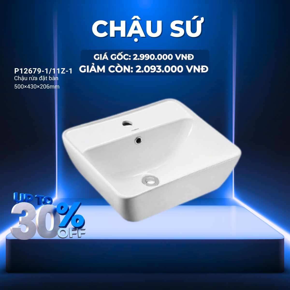 CHẬU RỬA ĐẶT BÀN JOMOO P12679-1/11Z-1