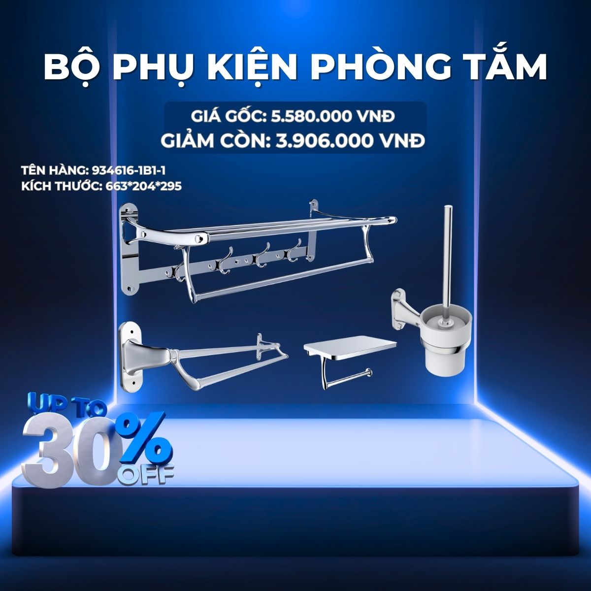 BỘ PHỤ KIỆN PHÒNG TẮM JOMOO 934616-1B1-1