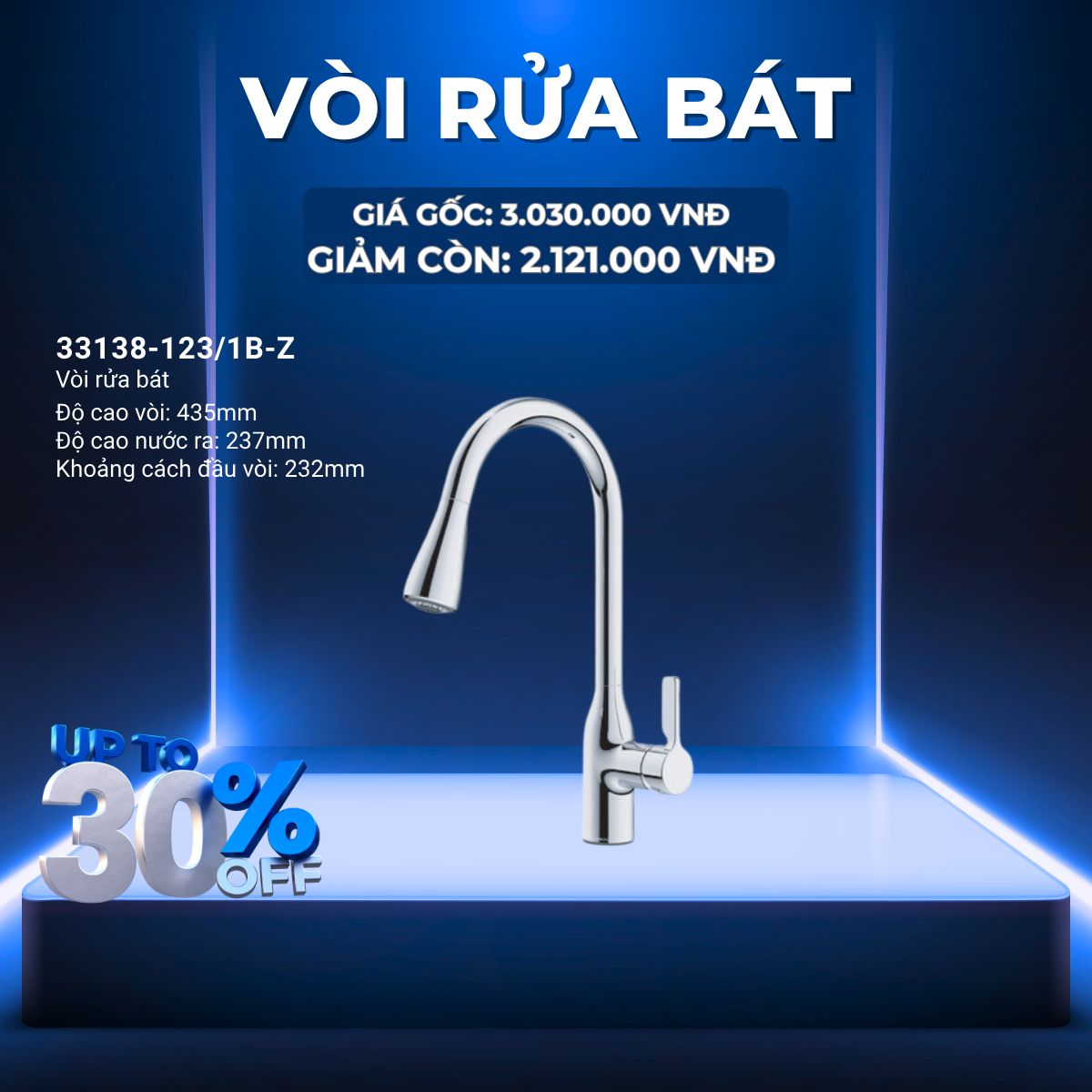 VÒI RỬA BÁT JOMOO 33138-123/1B-Z