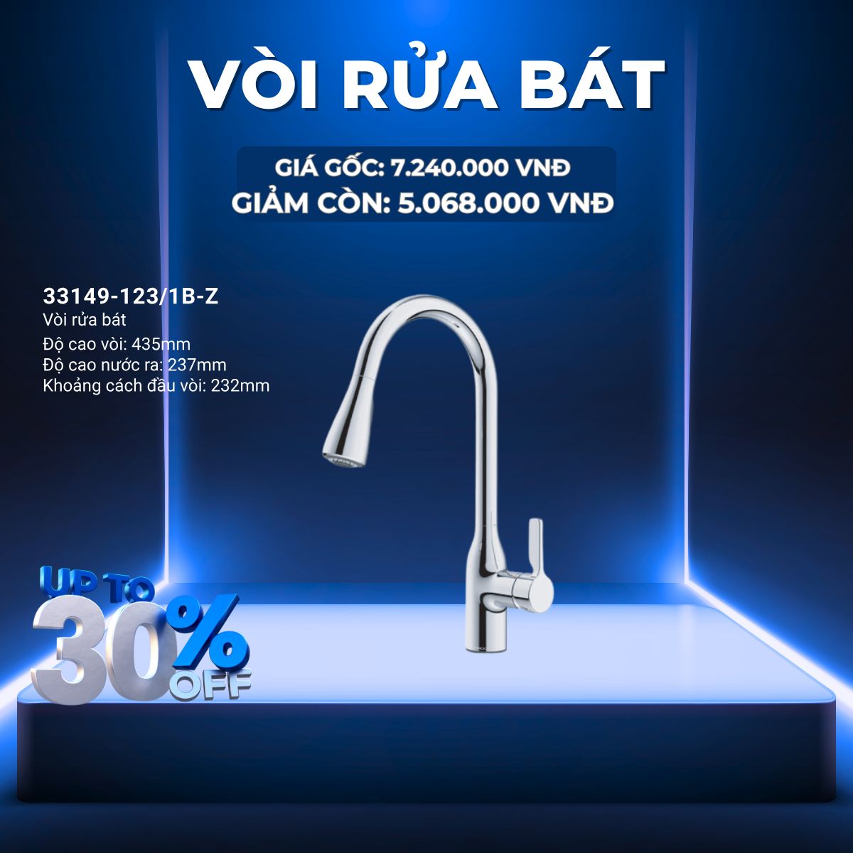 VÒI RỬA BÁT - 33149-123/1B-Z