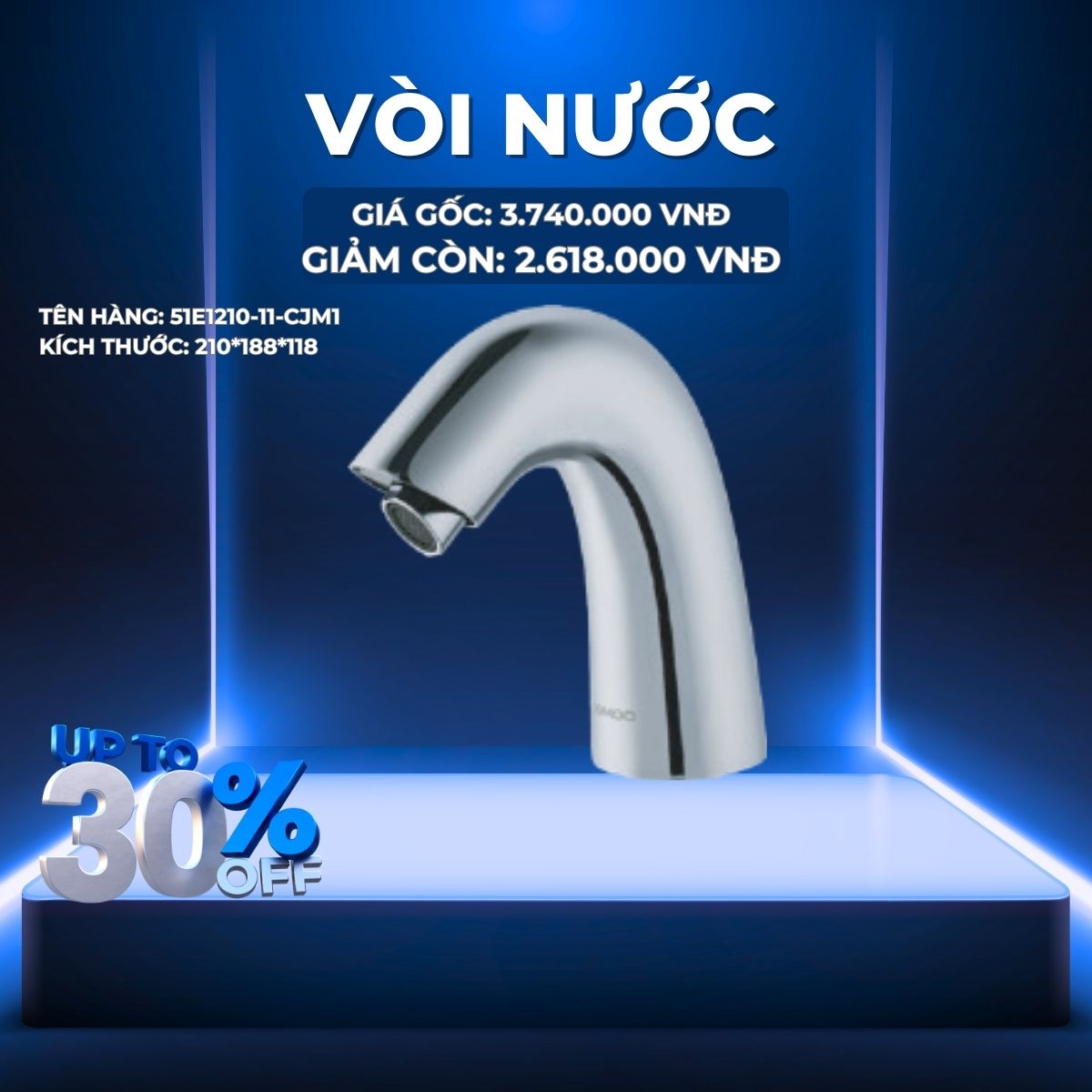 VÒI LAVABO CẢM ỨNG JOMOO 51E1210-11-CJM1