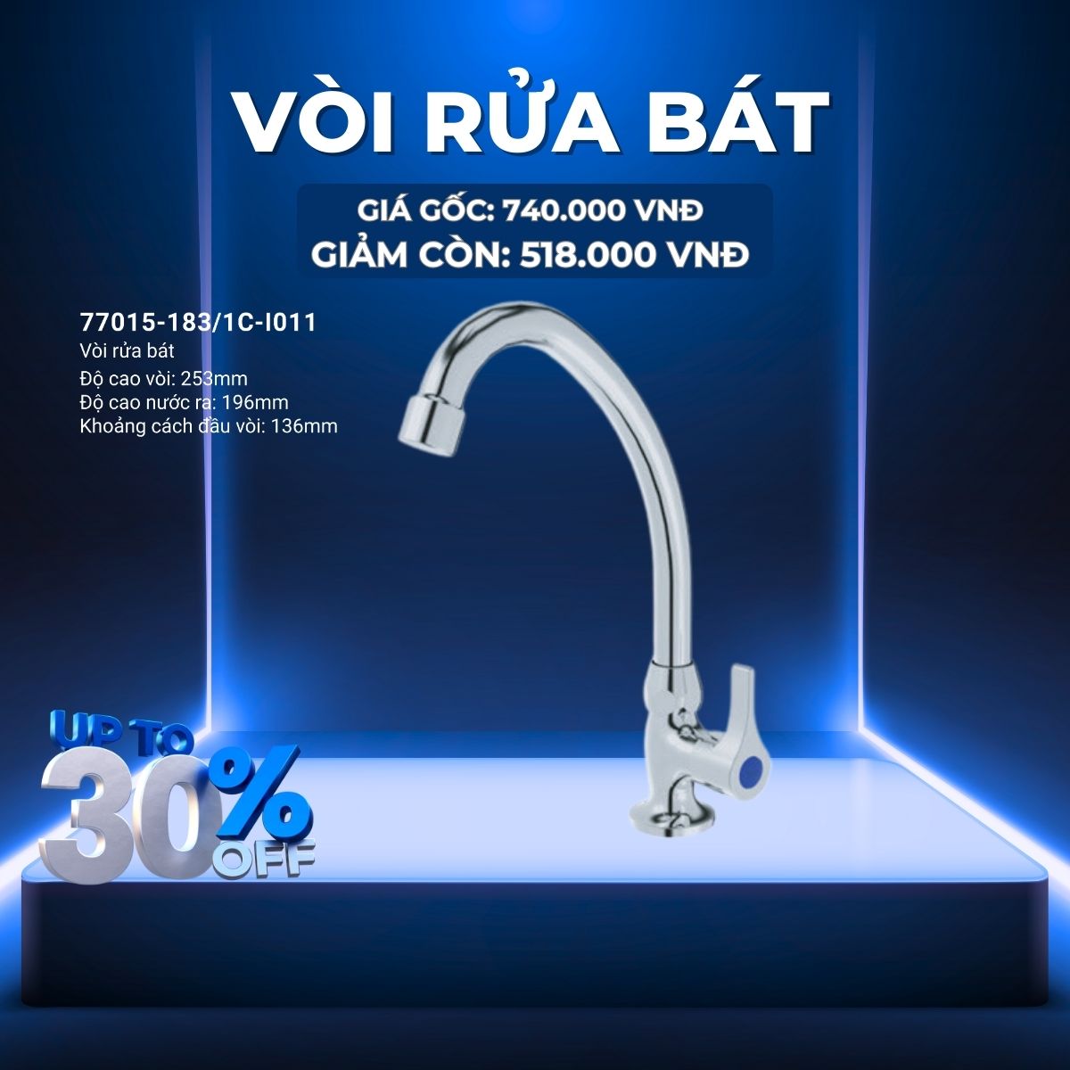 VÒI RỬA BÁT JOMOO 77015-183/1C-I011