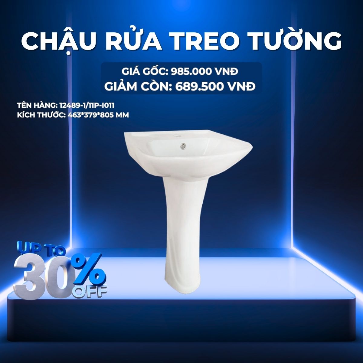 CHẬU SỨ TREO TƯỜNG JOMOO 12489-1/11P-I011