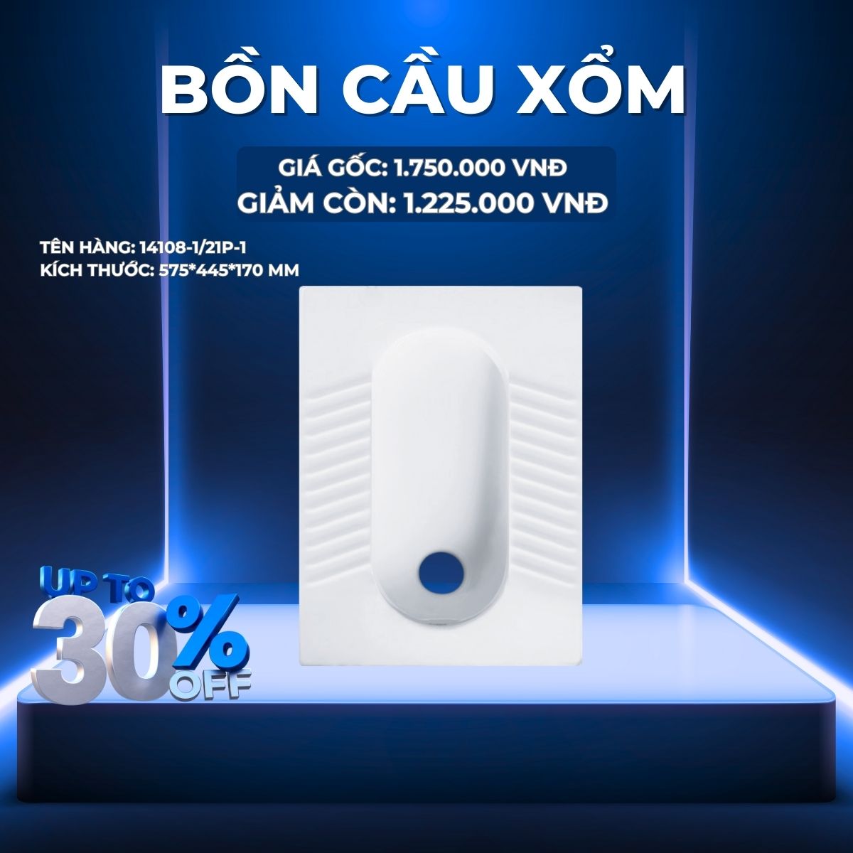 BỒN CẦU XỔM JOMOO 14108-1/21P-1