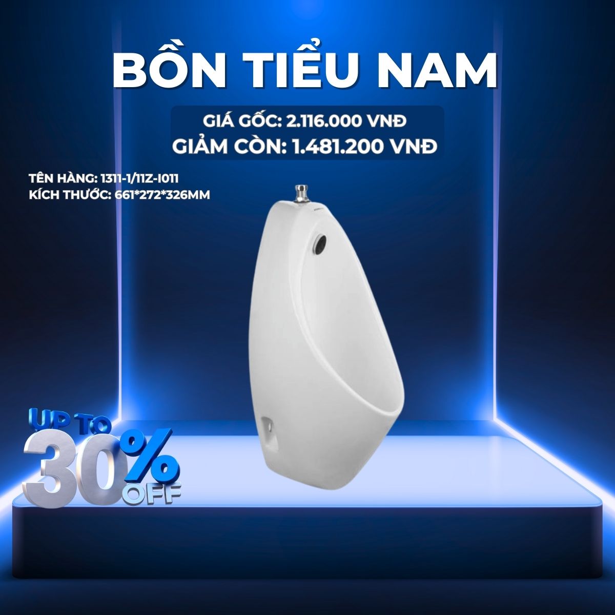 TIỂU NAM TREO TƯỜNG JOMOO 1311-1/11Z-I011