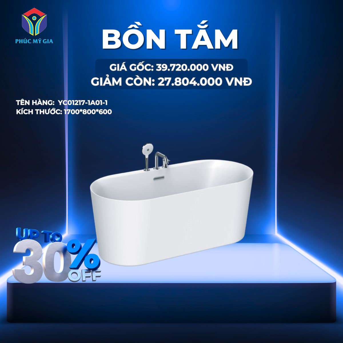 BỒN TẮM JOMOO YC01217-1A01-1