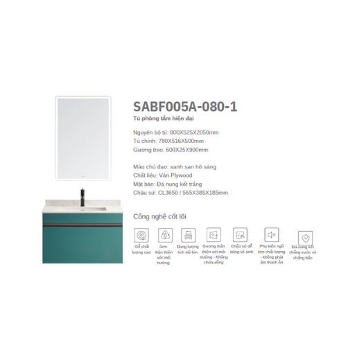 TỦ PHÒNG TẮM HIỆN ĐẠI SSWW SABF005A-080-1