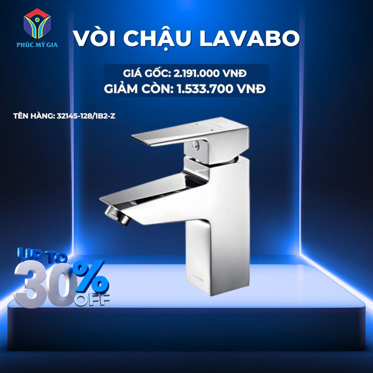 VÒI LAVABO NÓNG LẠNH JOMOO 32145-128/1B2-Z