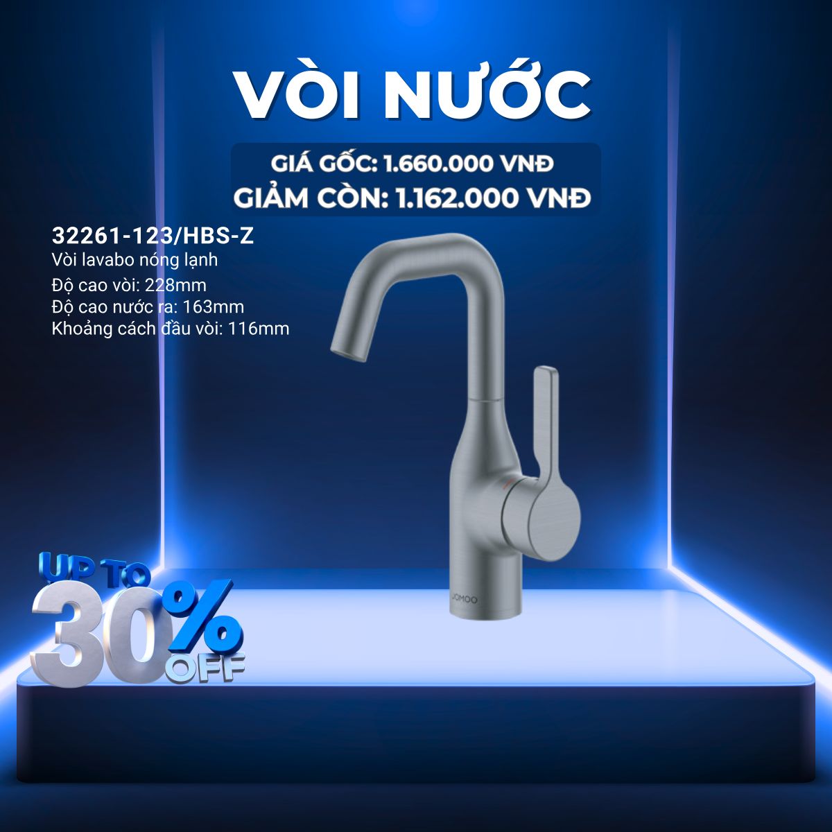 VÒI LAVABO NÓNG LẠNH - 32261-123/HBS-Z