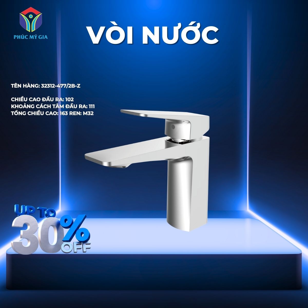 VÒI LAVABO NÓNG LẠNH JOMOO 32312-477/2B-Z