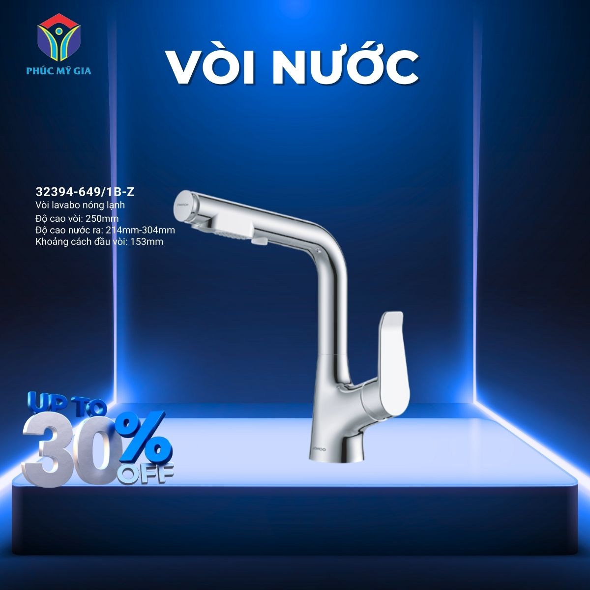 VÒI LAVABO NÓNG LẠNH - 32394-649/1B-Z
