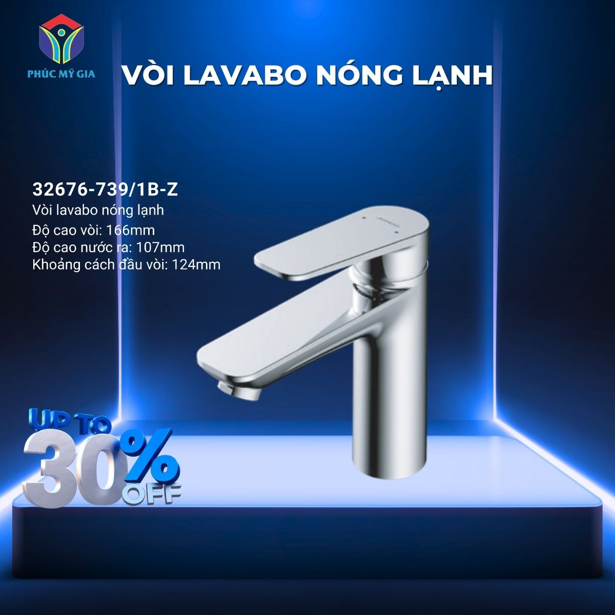 VÒI LAVABO NÓNG LẠNH JOMOO 32676-739/1B-Z