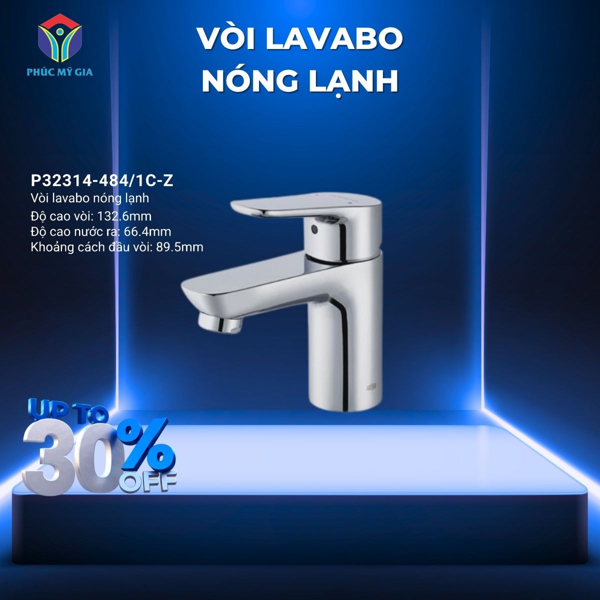 VÒI LAVABO NÓNG LẠNH - P32314-484/1C-Z