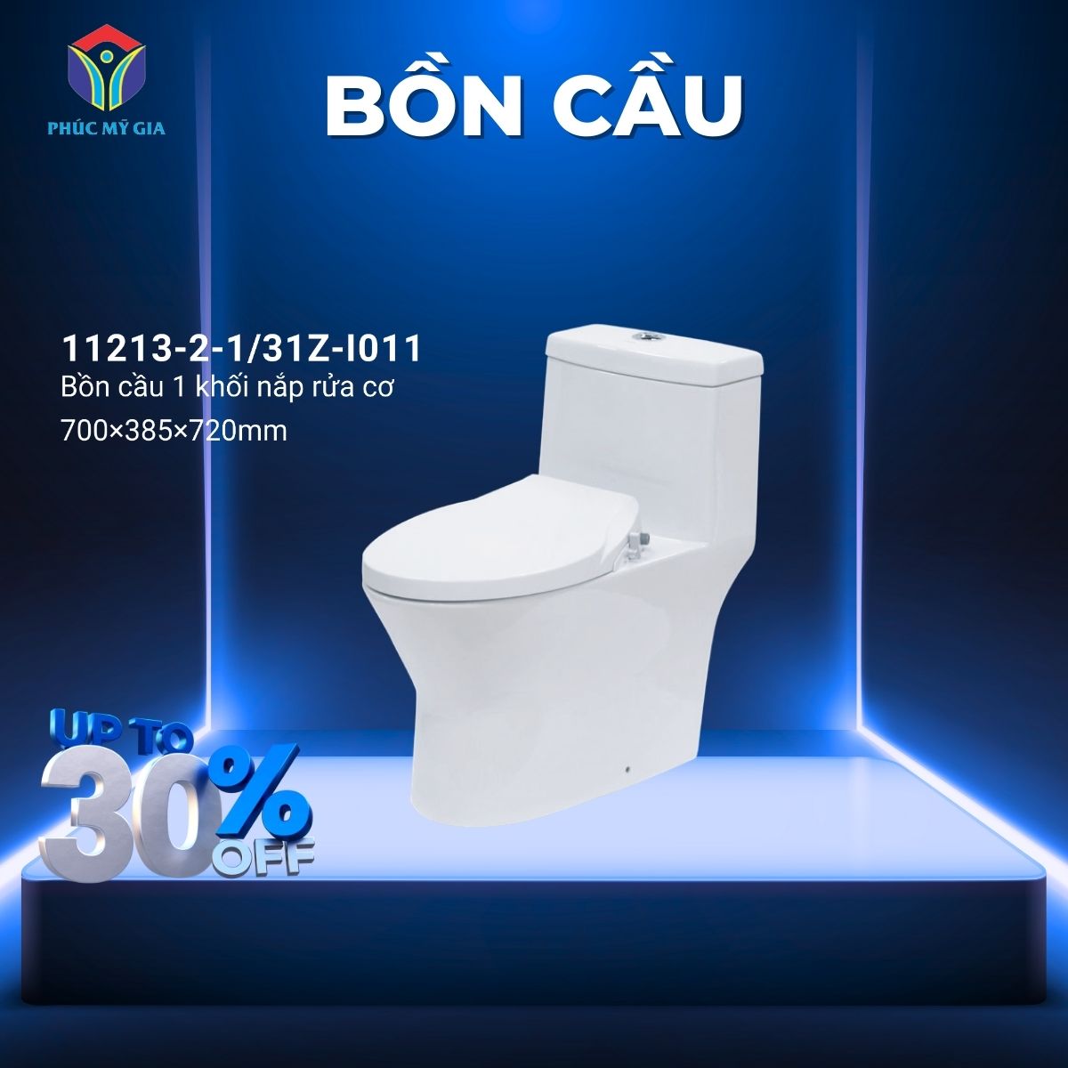 BỒN CẦU 1 KHỔI NẮP RỬA CƠ - 11213-2-1/31Z-I011