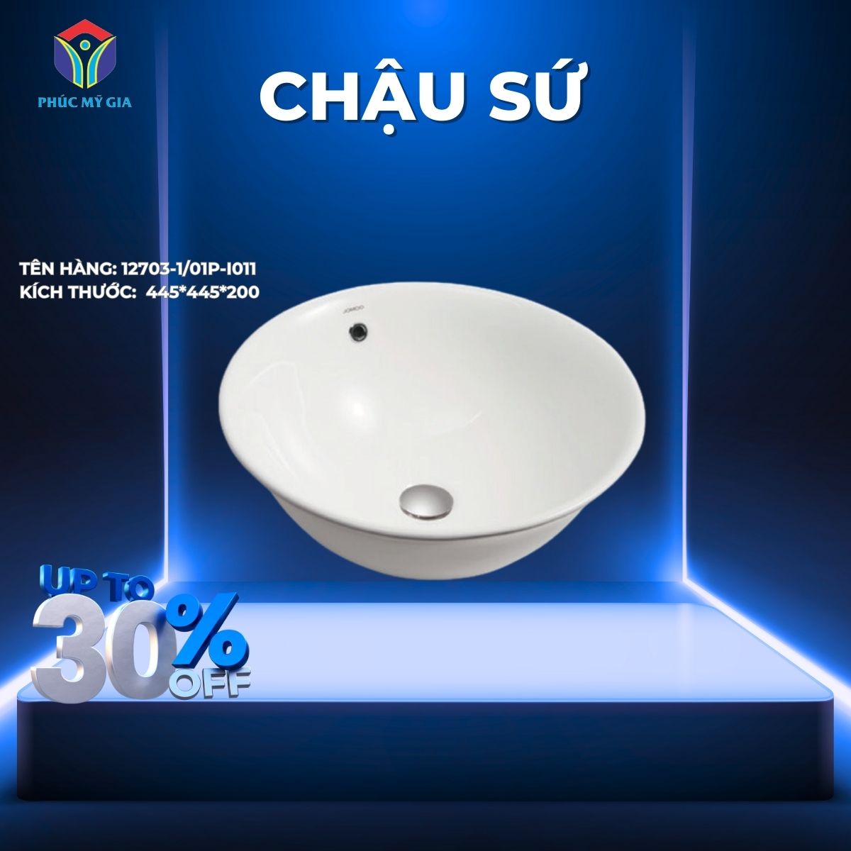 CHẬU RỬA ĐẶT BÀN JOMOO 12703-1/01P-I011