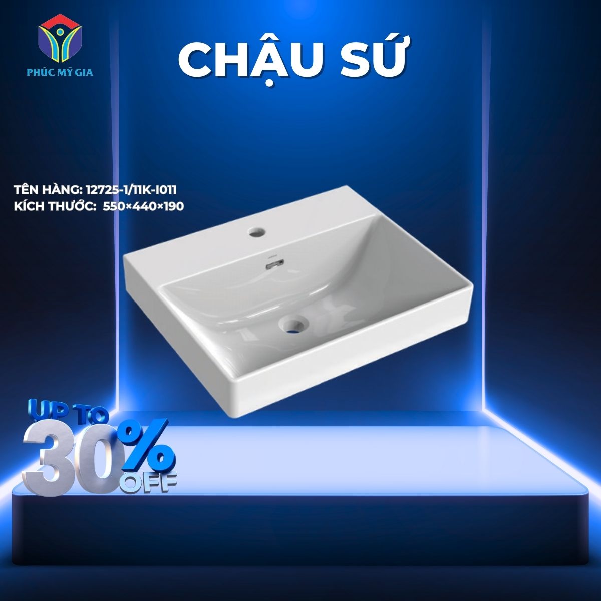 CHẬU RỬA ĐẶT BÀN JOMOO 12725-1/11K-I011