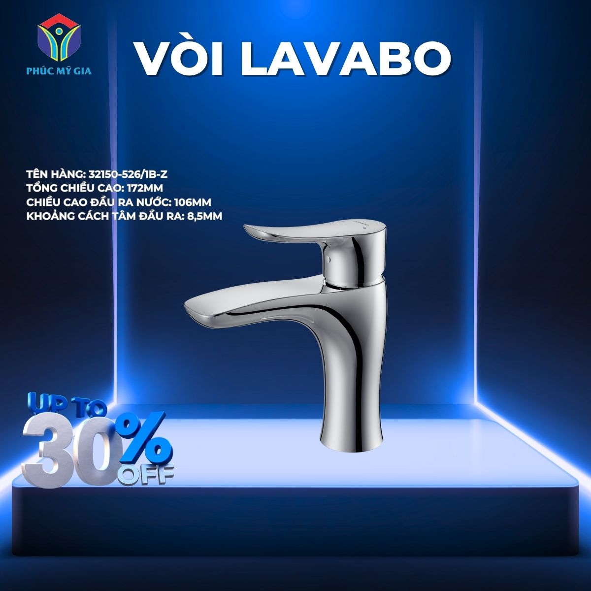 VÒI LAVABO NÓNG LẠNH JOMOO 32150-526/1B-Z