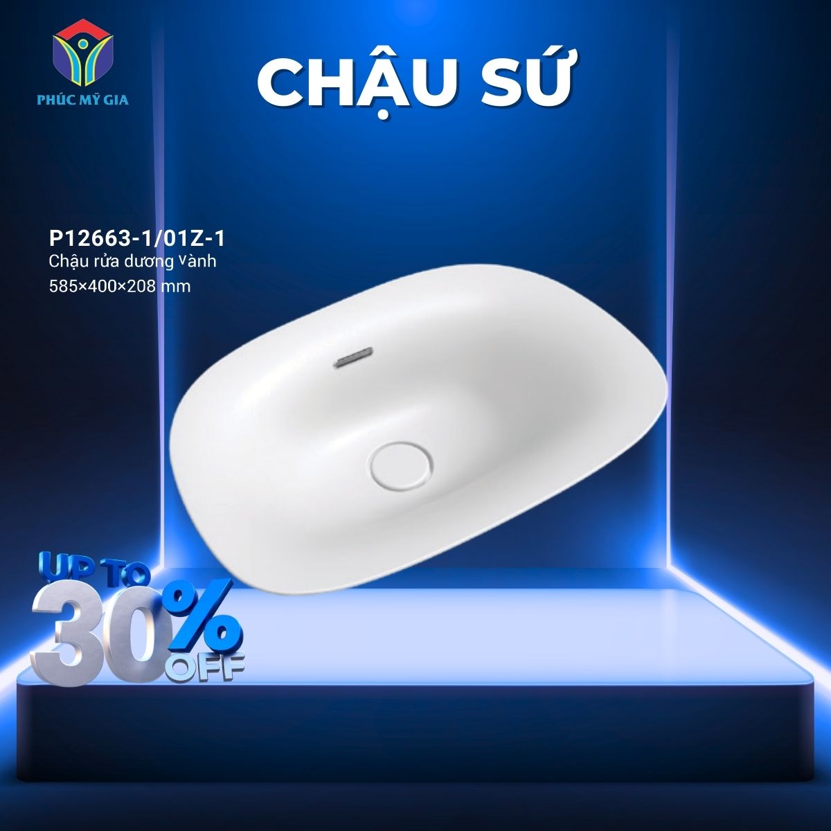 CHẬU RỬA DƯƠNG VÀNH JOMOO P12663-1/01Z-1